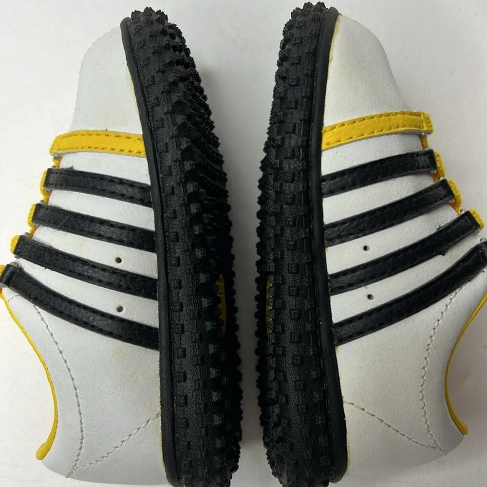 K-Swiss Toddler Turf‎ Soccer Shoes 5C EU21 White Black Yellow Lace Up Sneakers
